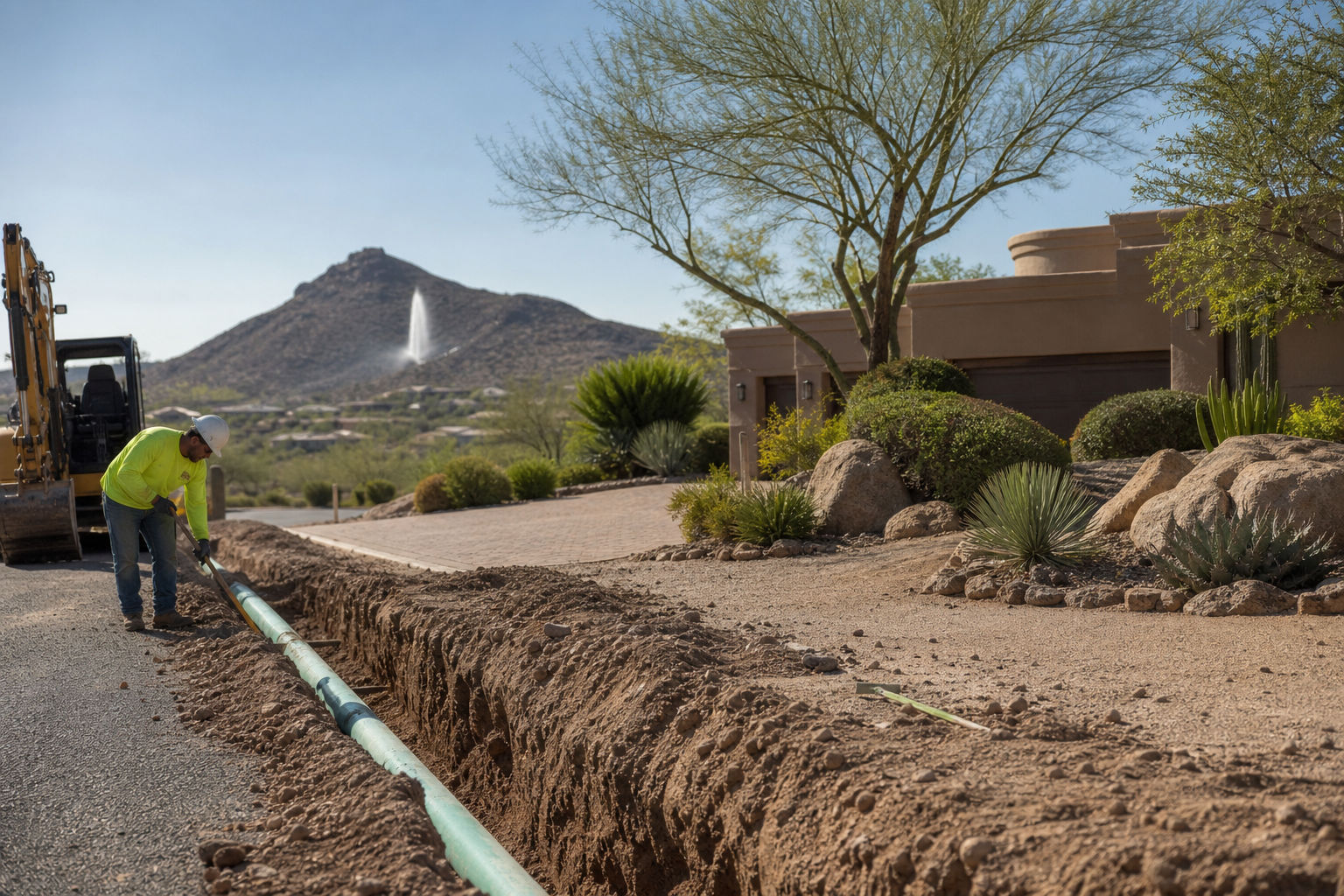 Sewer Line Repair & Replacement for Fountain Hills, AZ editorial illustration