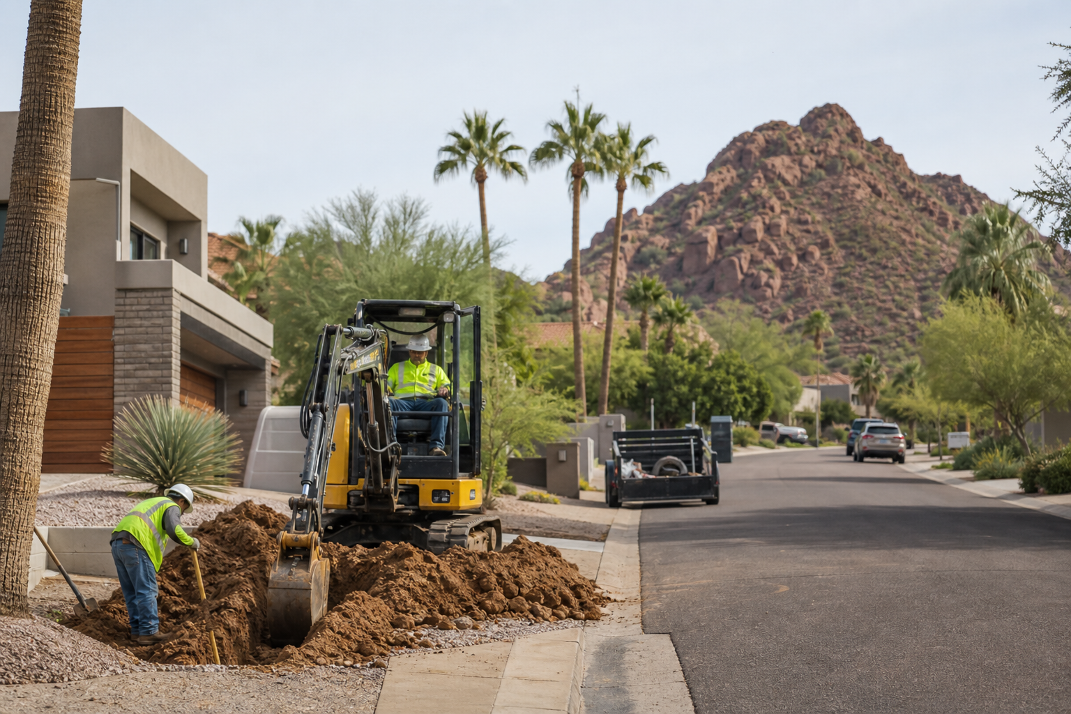 Sewer Line Repair Serving Glendale, AZ editorial illustration