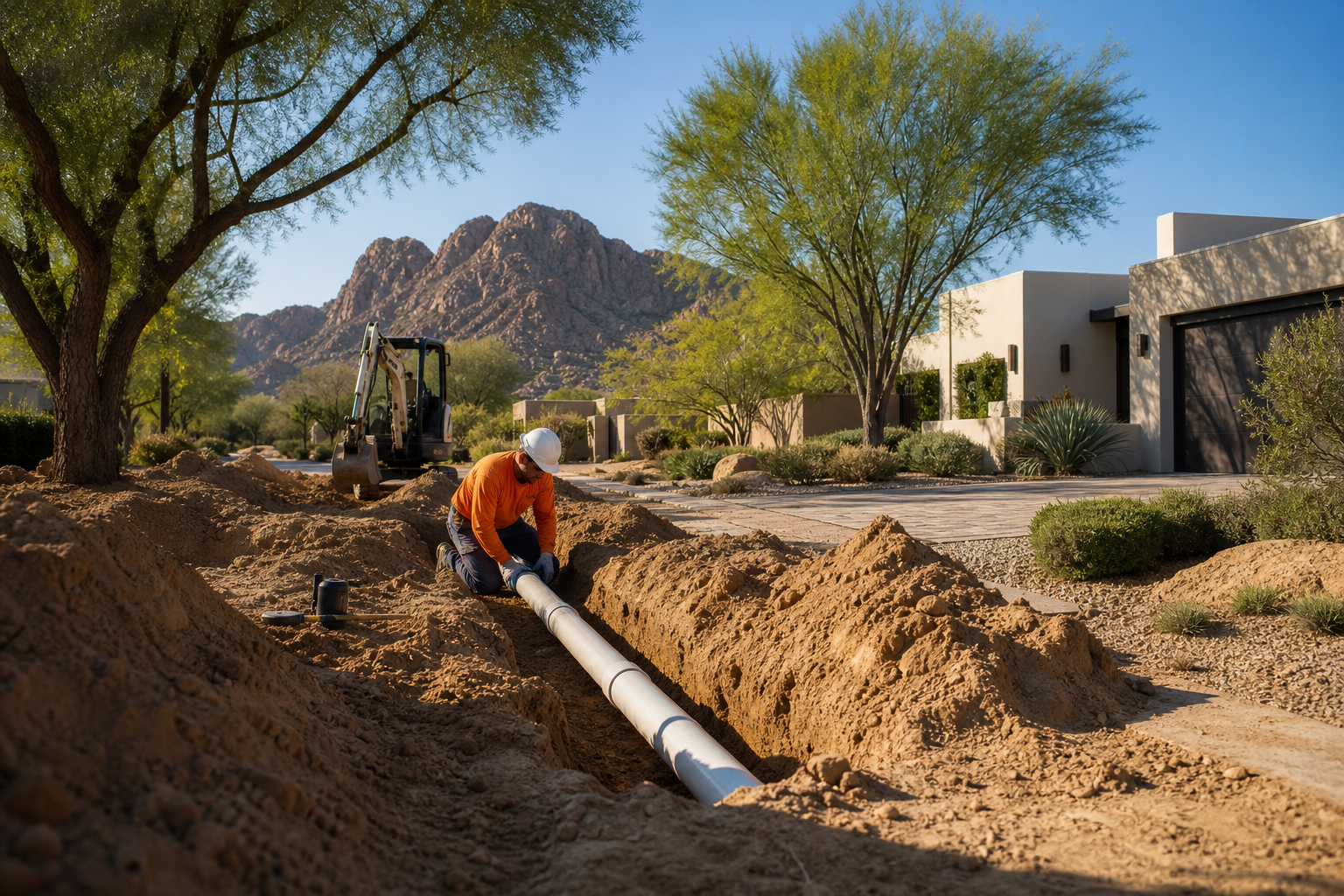 Sewer Line Repair & Replacement for Paradise Valley, AZ editorial illustration