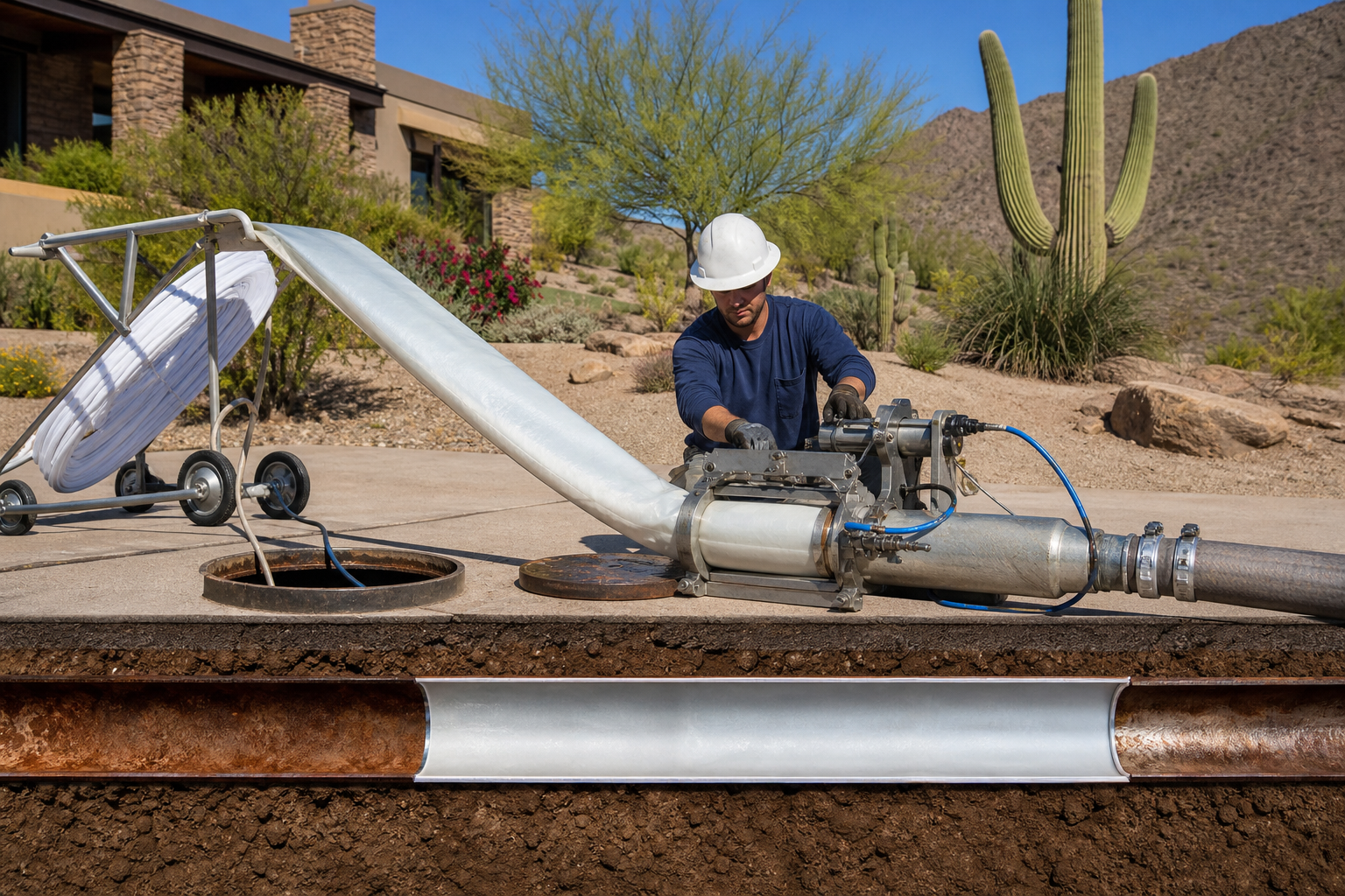 Sewer pipe relining in Scottsdale